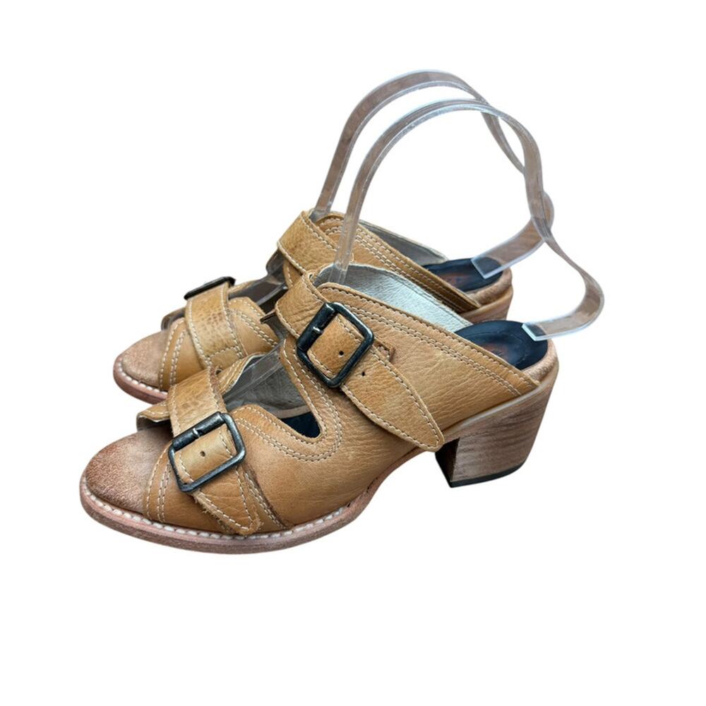 Freebird by Steven Caprice Women’s Size 6  Open Toe Mules Tan Leather